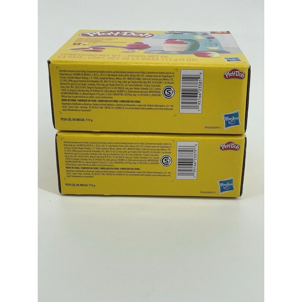 Play Doh Dentist Ice Cream Mini Playset 4 Colors Doctor Drill Lot Of 2 Easter